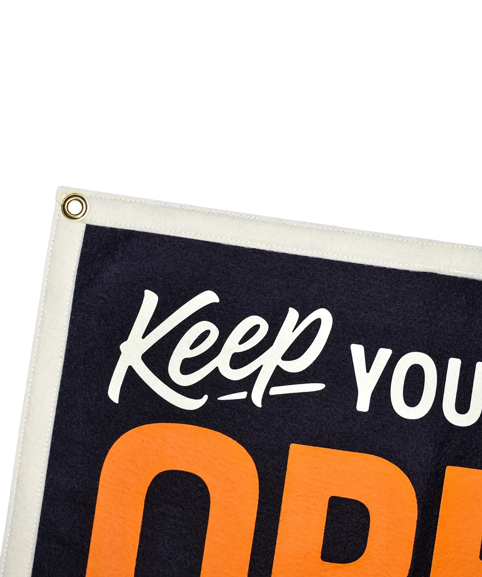 Keep Your Mind Open Camp Flag