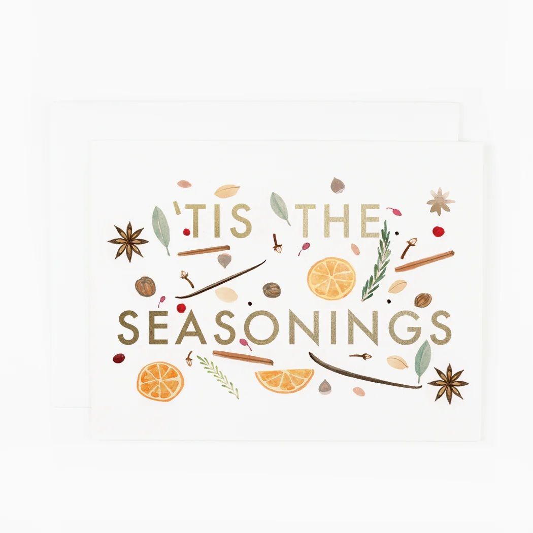 Tis the Seasonings *gold foil Card Dear Hancock
