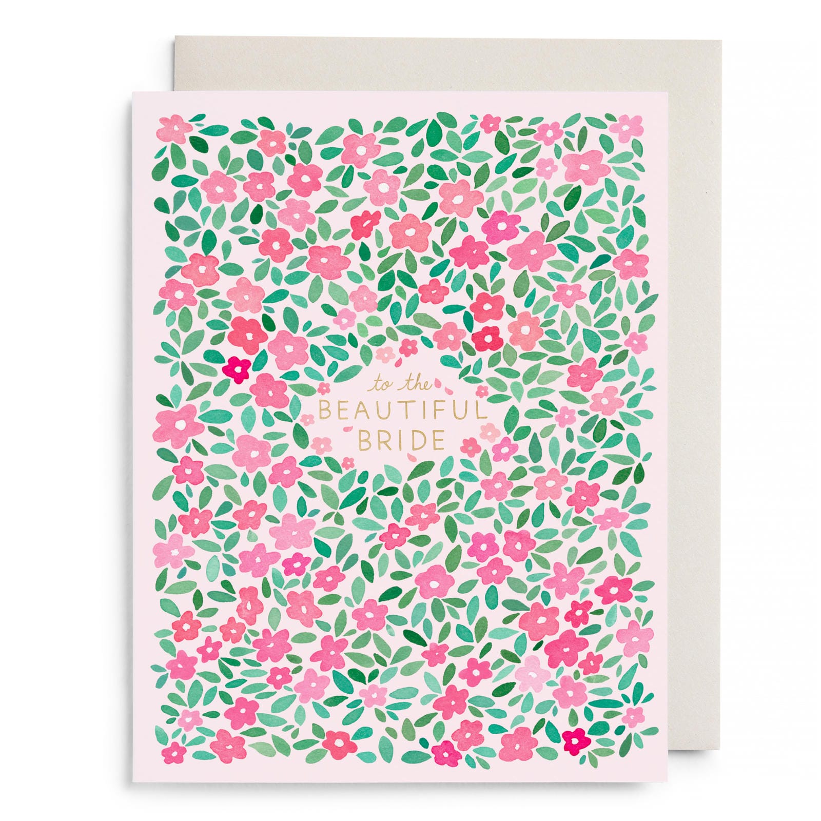 Pink Petals Bridal Card
