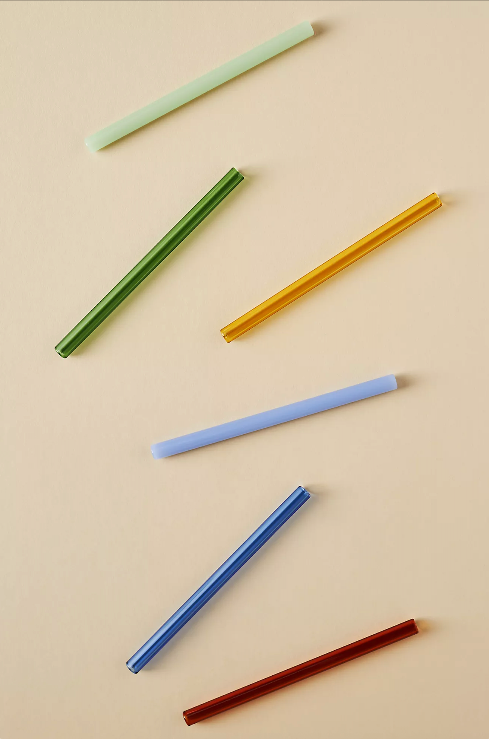 The Whistler Colored Glass Straw Set | Set of 6