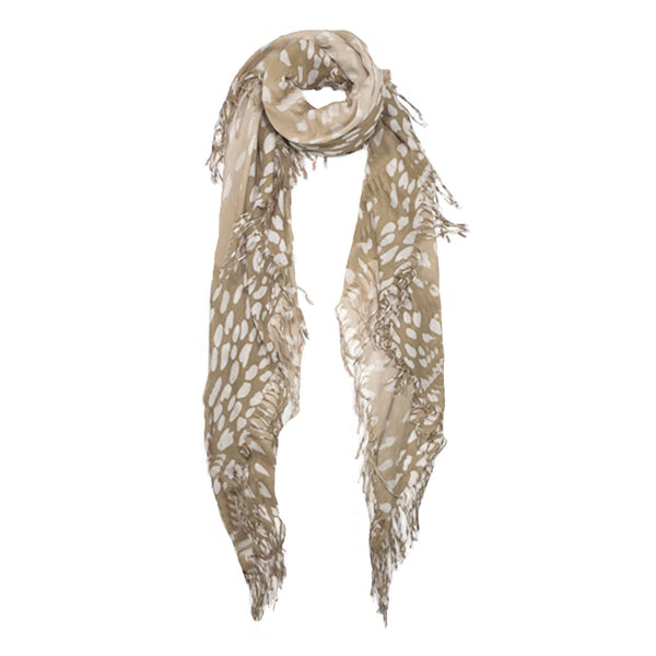 Tissue Solid Print Cashmere-Blend Scarf - Fawn