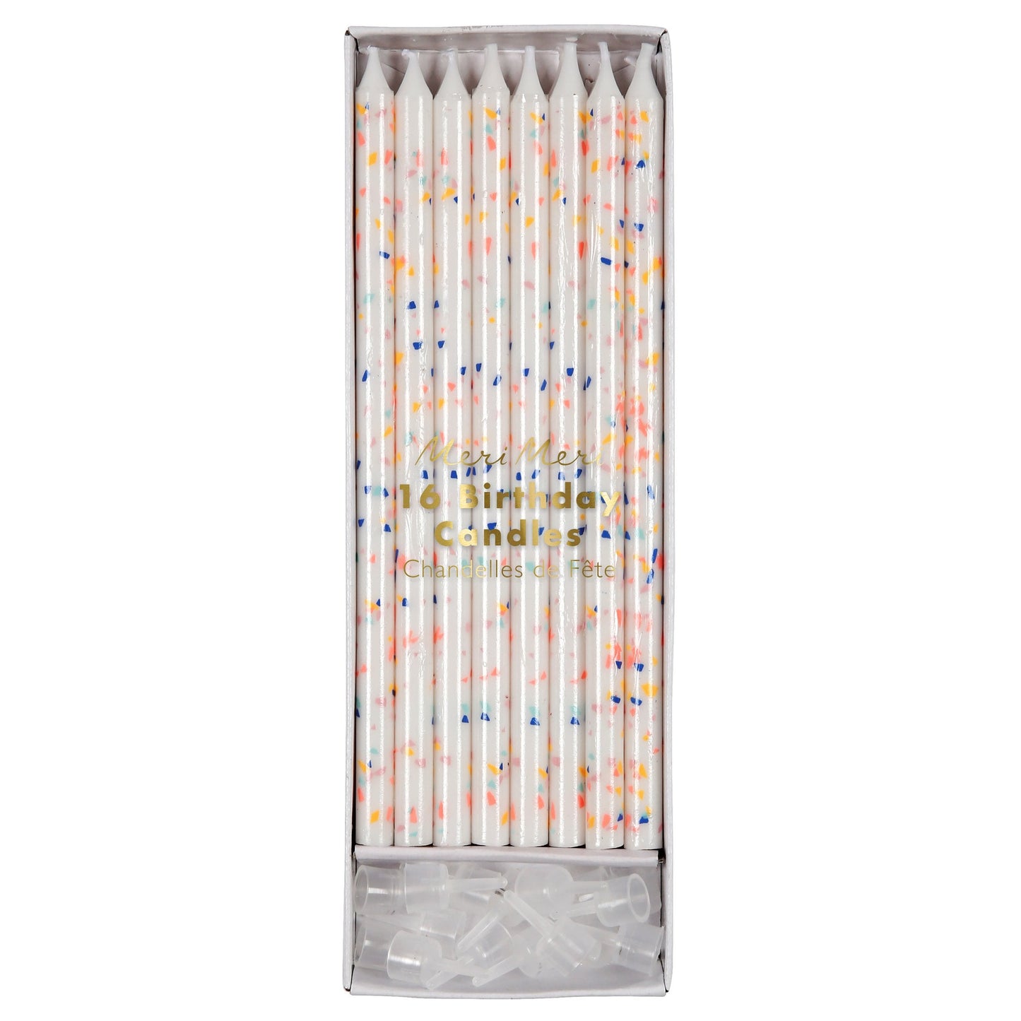 Neon Confetti Candles (x 16) Meri Meri
