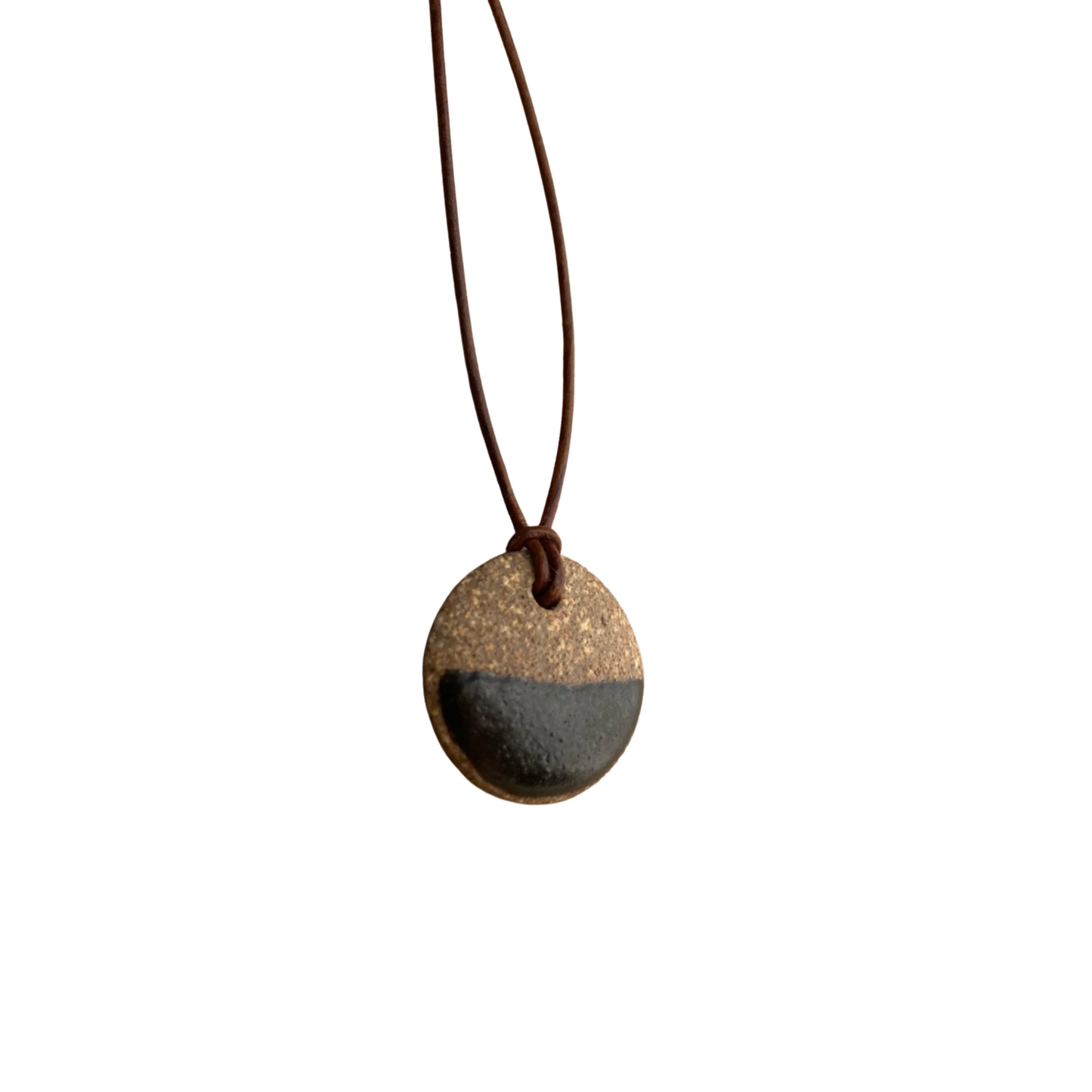 I Am Whole - Small Disk Pendant Necklace - Black