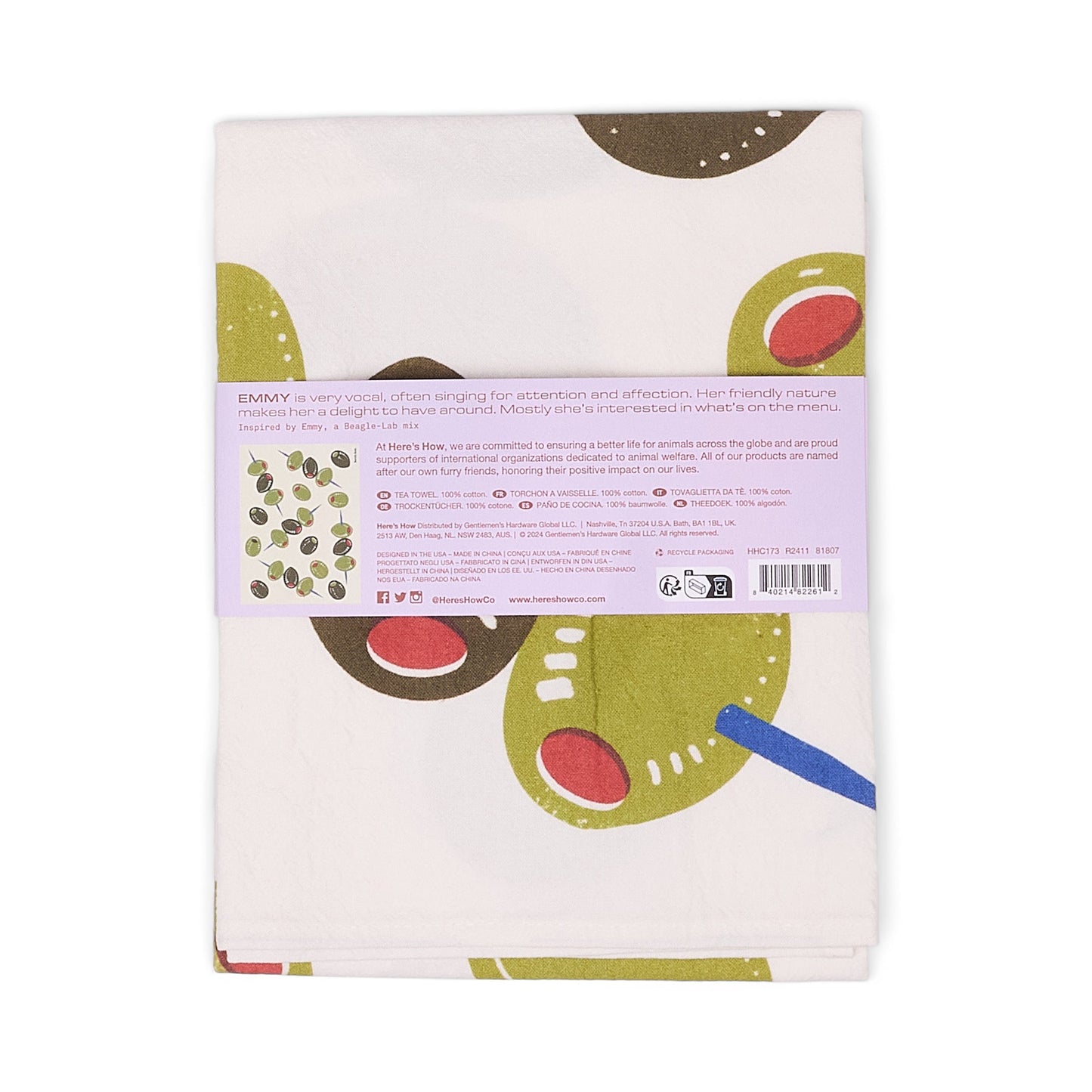 Emmy Tea Towel - Olives