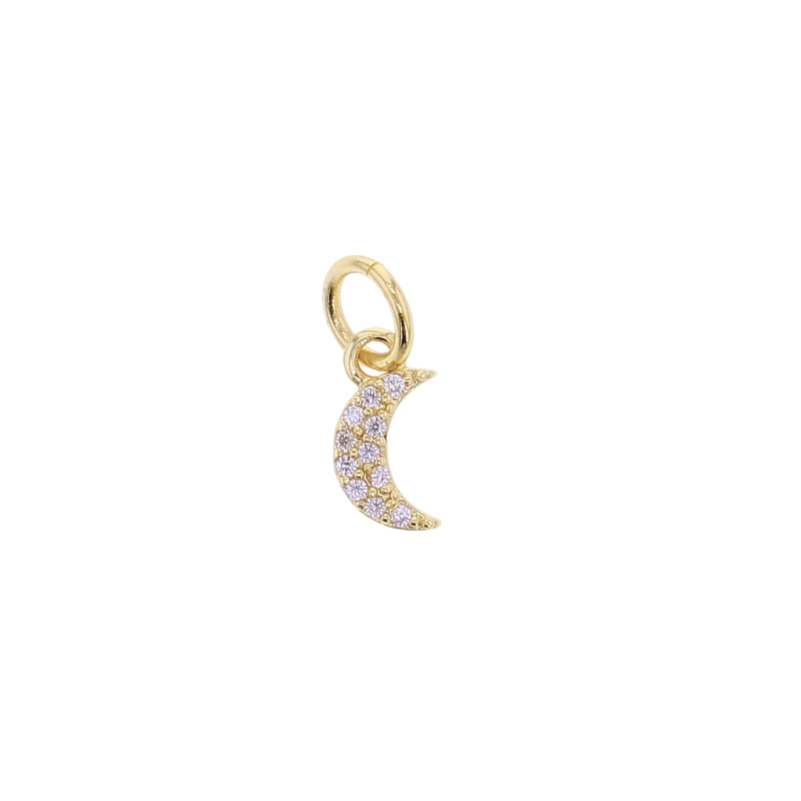CZ Moon Charm - Gold