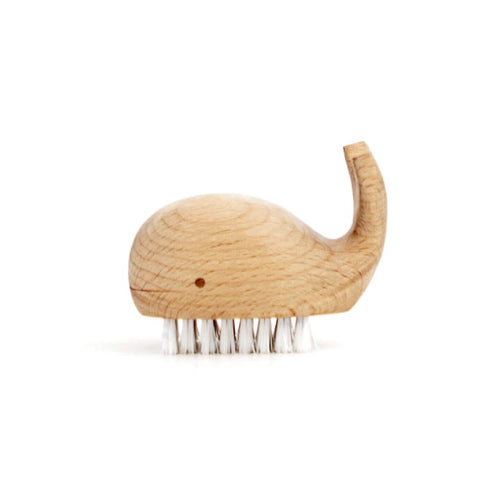 Load image 1 in gallery view. Wooden Whale Nail Brush