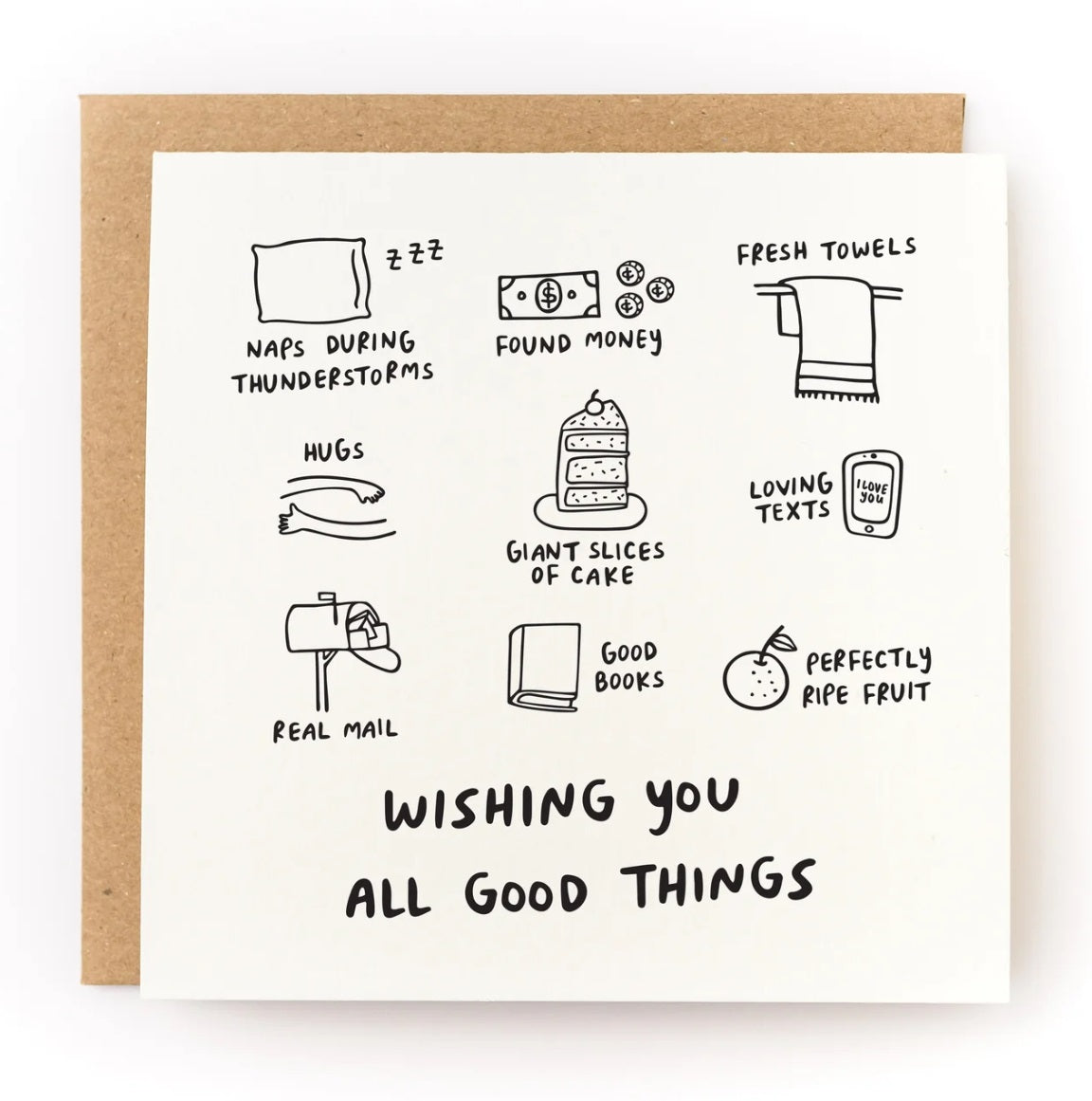 Wishing You All Good Things Letterpress Card