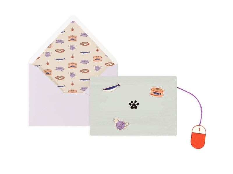 Laptop Cat Birthday Pop-Up Card UWP Luxe