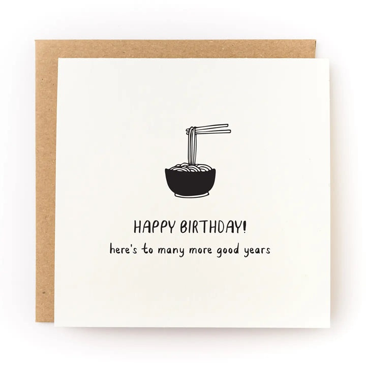 Longevity Noodles Birthday Card Kwohtations