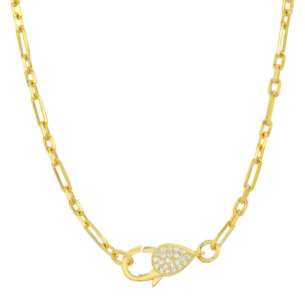 Gold Vermeil Necklace with Lobster Claw Clasp