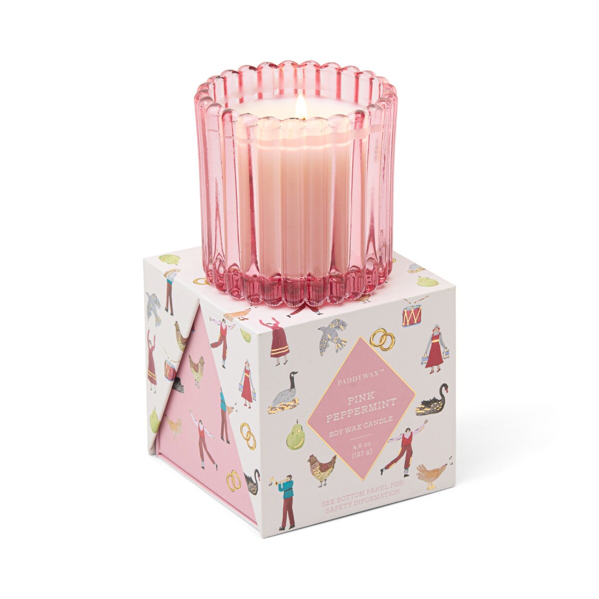 12 Days Of Christmas Candle 4.5 oz - Pink Peppermint