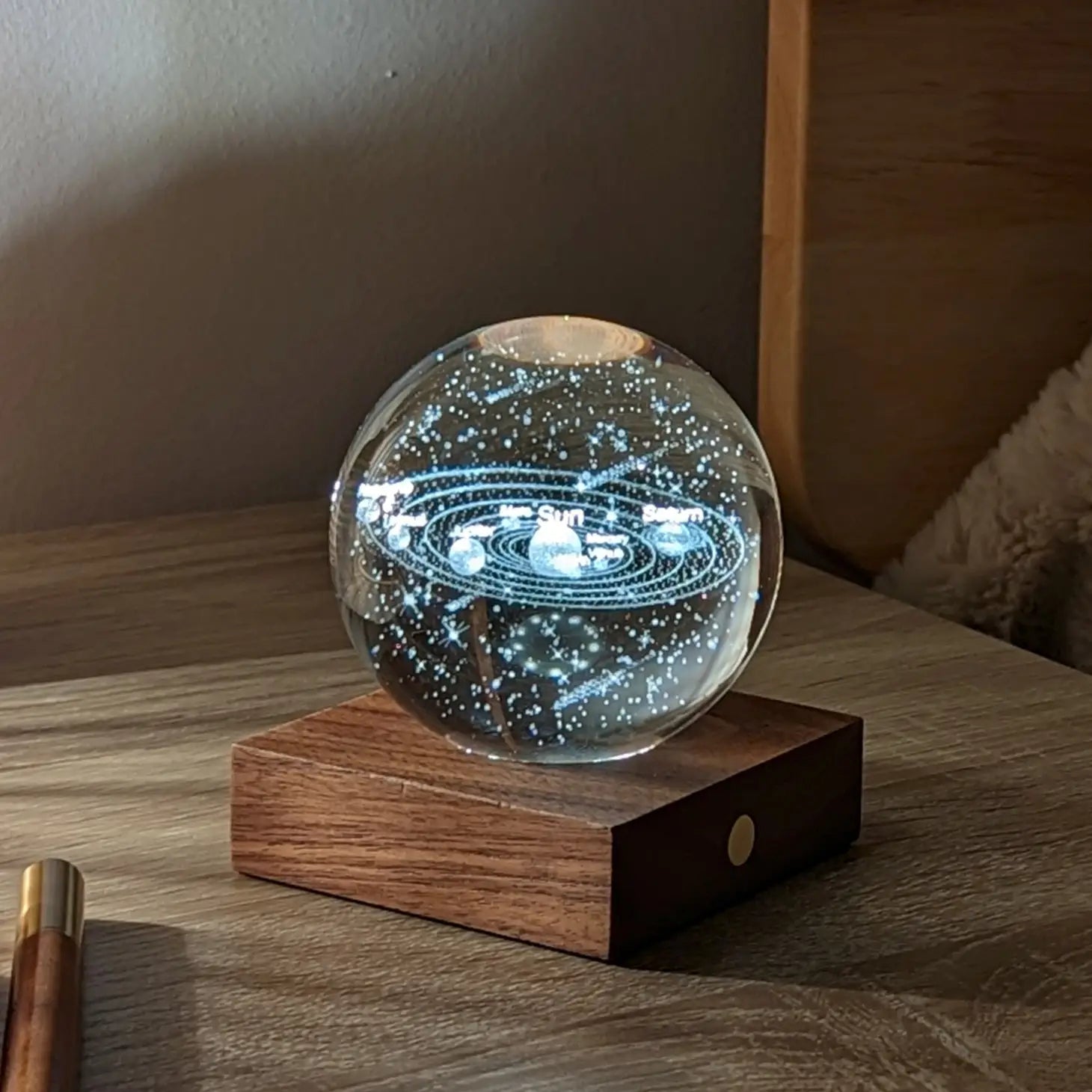 Amber Crystal Solar System Night Light Gingko Electronics