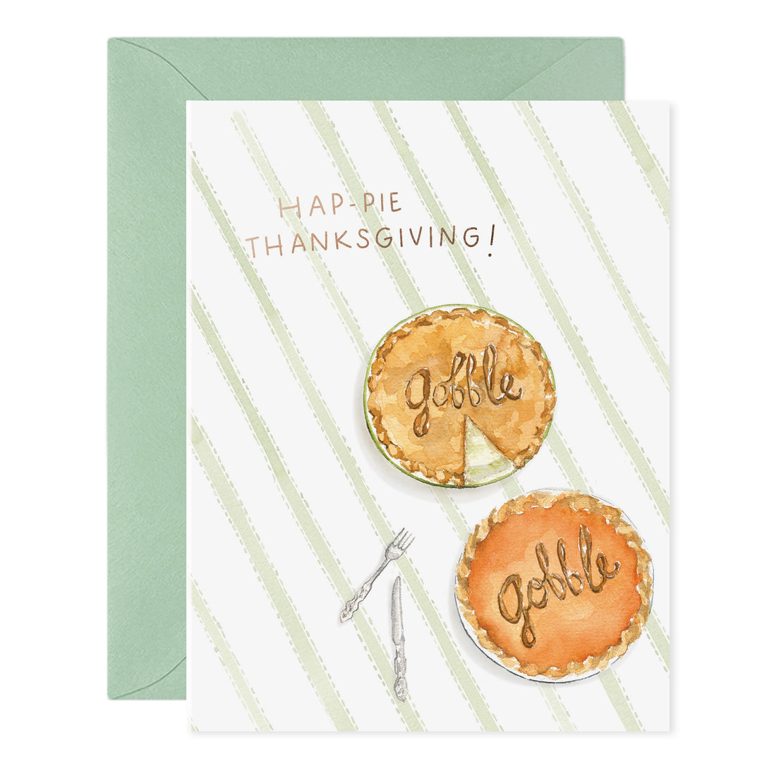 Thanksgiving Pie Card E. Frances Paper