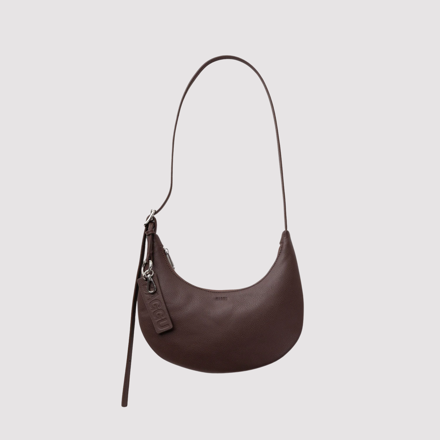 Small Recycled Leather Flat Crescent