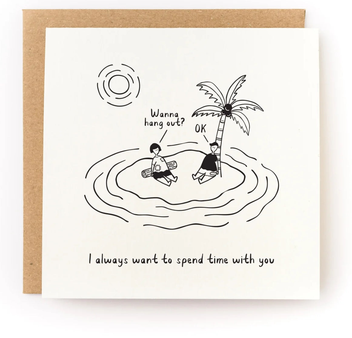 Wanna Hang Out Letterpress Card