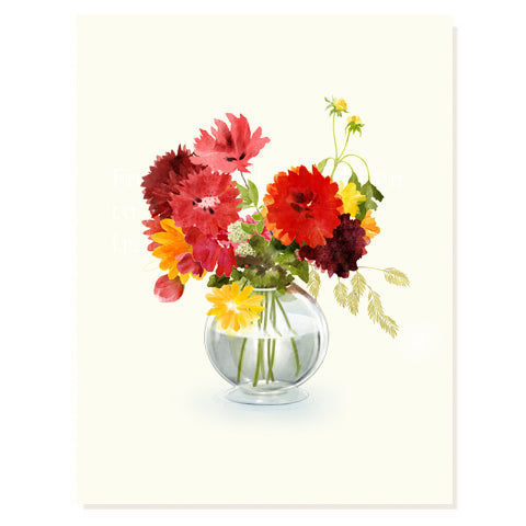 Rustic Bouquet - Just Because Card