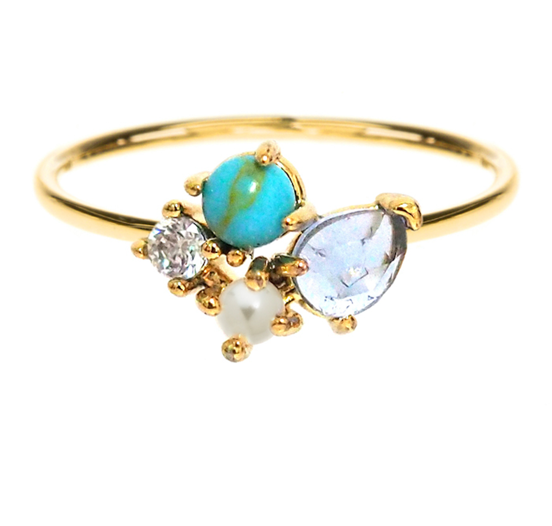 Cluster Stone Ring - Turquoise