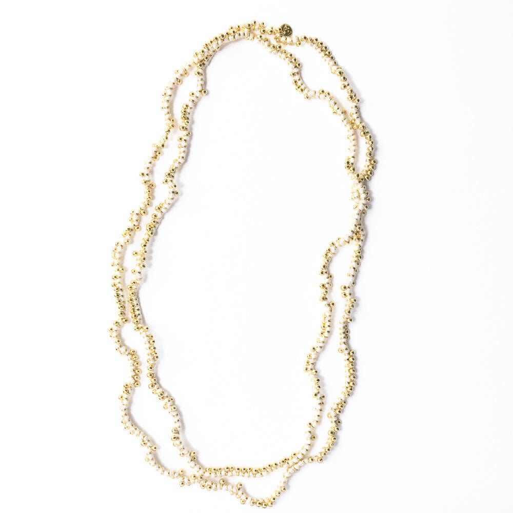 Rosemary Thread With Brass Extra Long Necklace