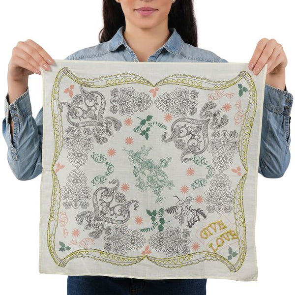 Give Love Embroidered Bandana - Homage Pasadena
