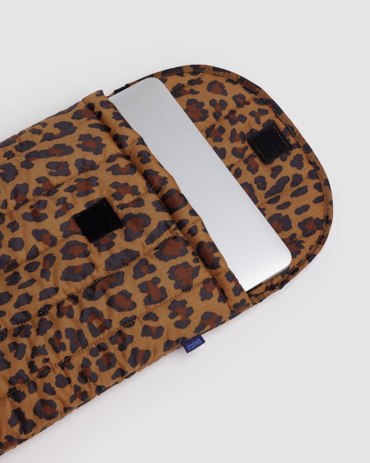 Puffy Laptop Sleeve 16" - Leopard