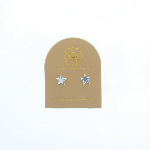 Sterling Star Stud on Card
