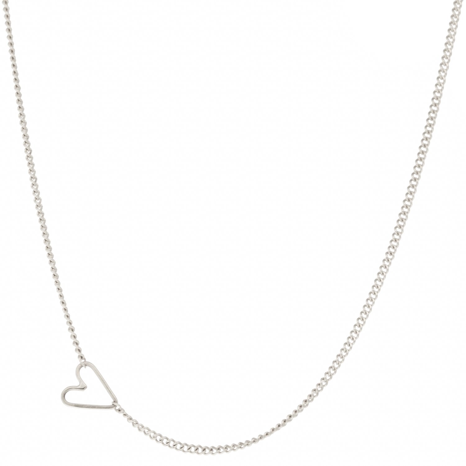 Teenie Medium Heart Necklace - Sterling