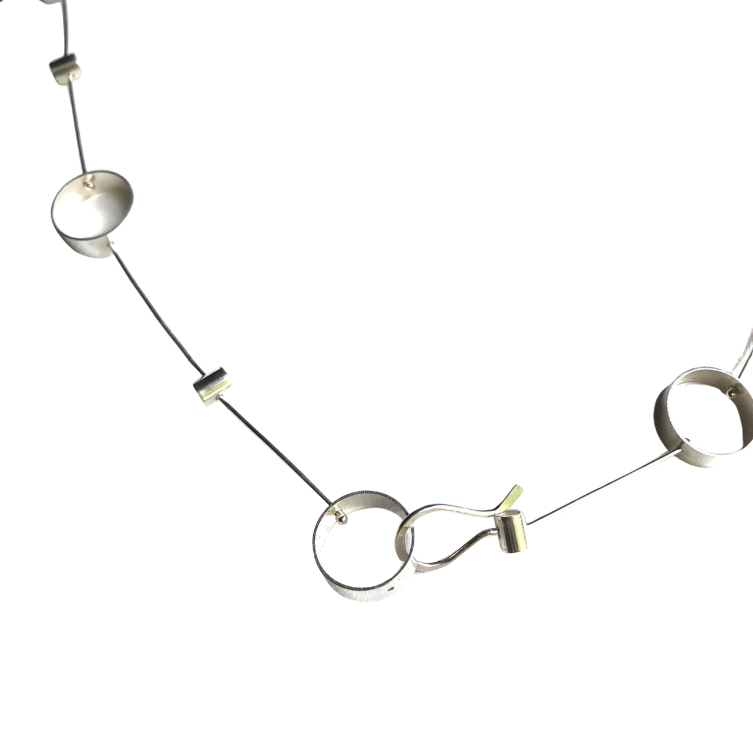 Sterling Tube Pivot Necklace