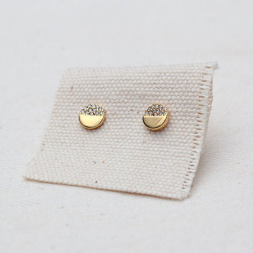 Load image 1 in gallery view. Pave Circle Studs