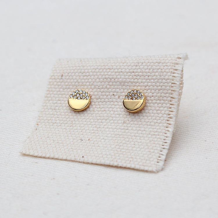 Pave Circle Studs