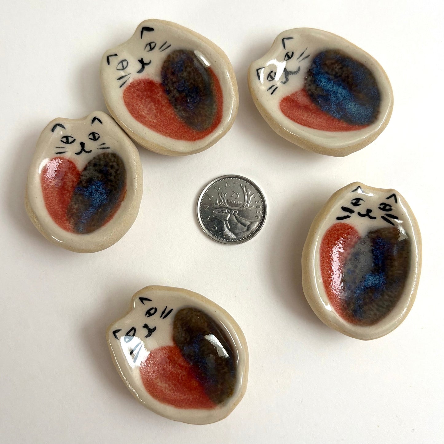 Handmade Ceramic Cat Worry Stone