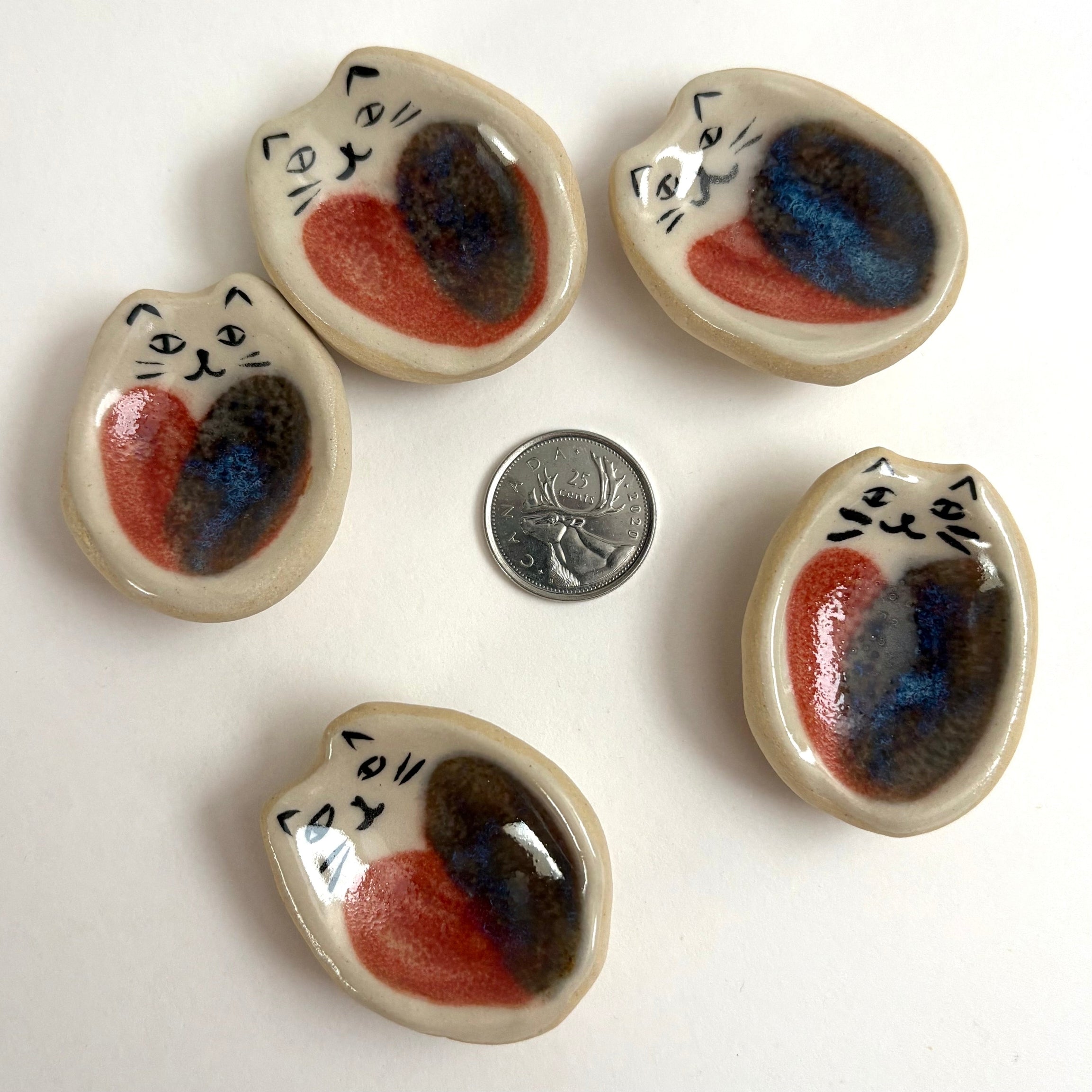 Handmade Ceramic Cat Worry Stone