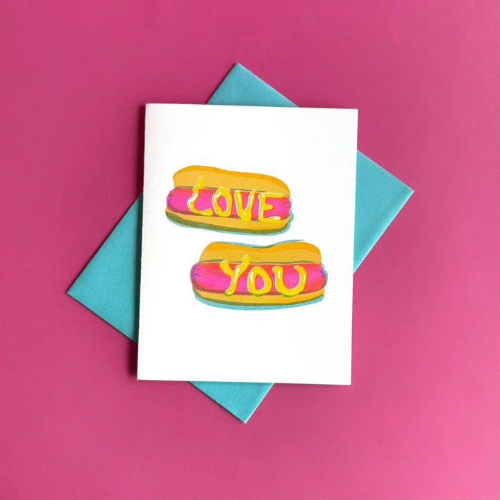Hot Dog Love Card
