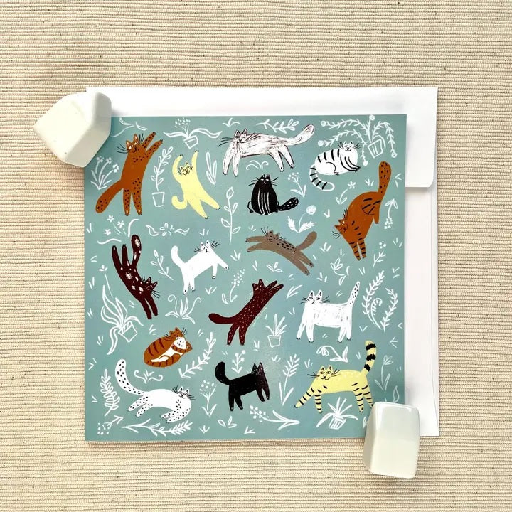 Cat-Astrophically Cute Greeting Card