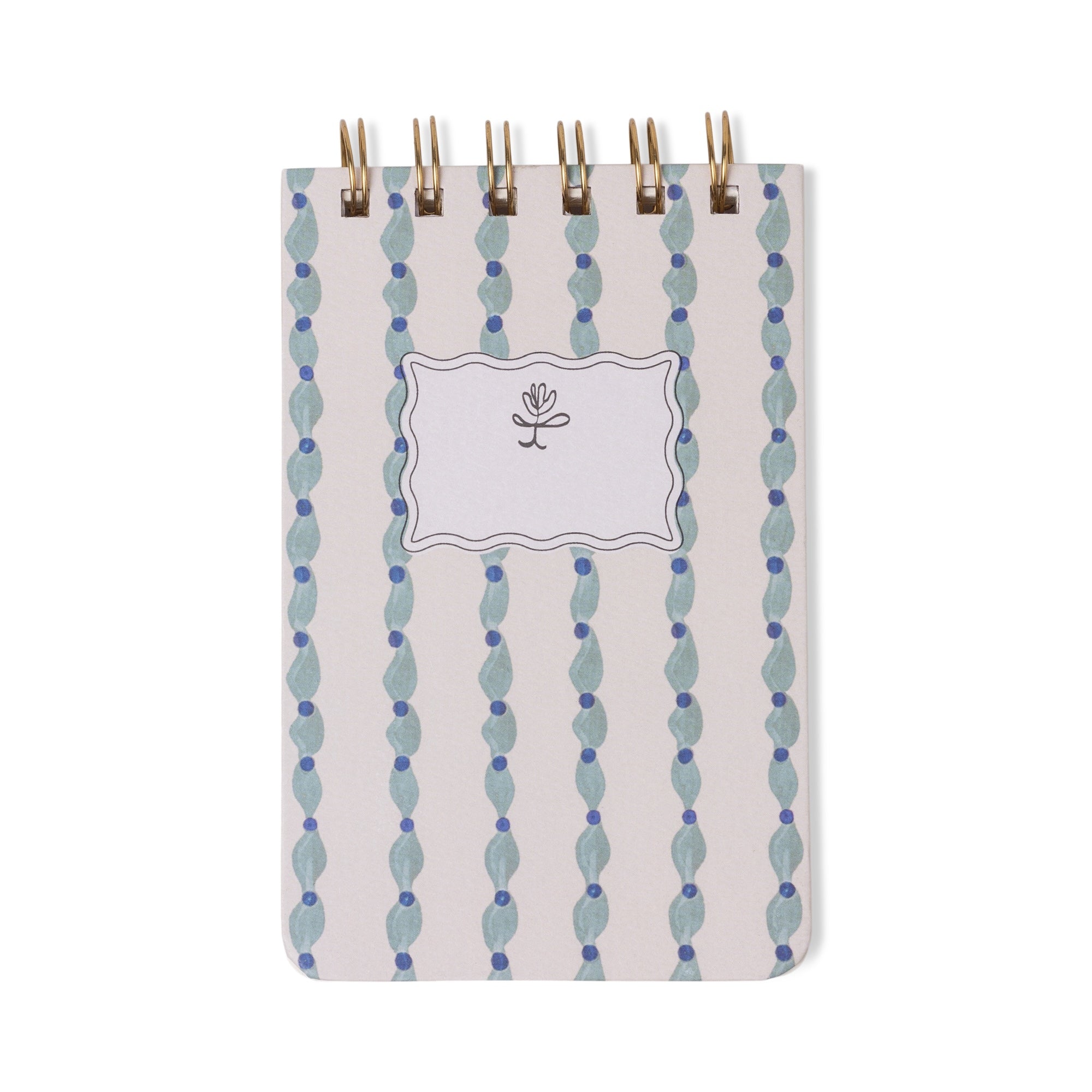 Twin Wire Notepad - Wavy Blue Designworks Ink