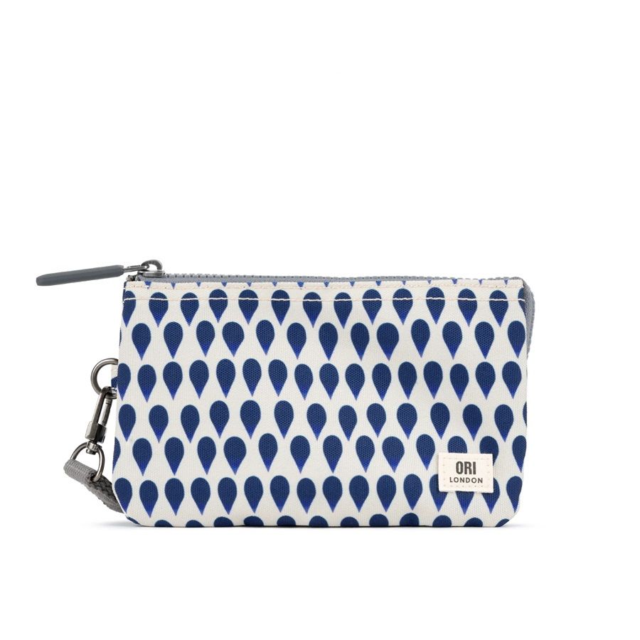 Carnaby Recycled Canvas Zipper Pouch - Medium - Indigo Rain