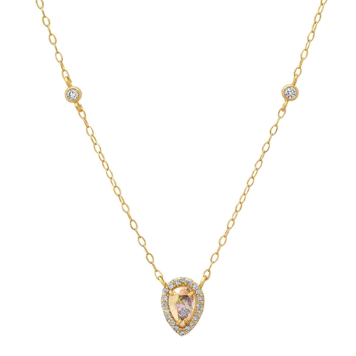 Radiant CZ Teardrop Necklace