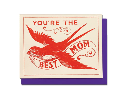 Load image 1 in gallery view. You're the Best Mom Greeting Card - Red