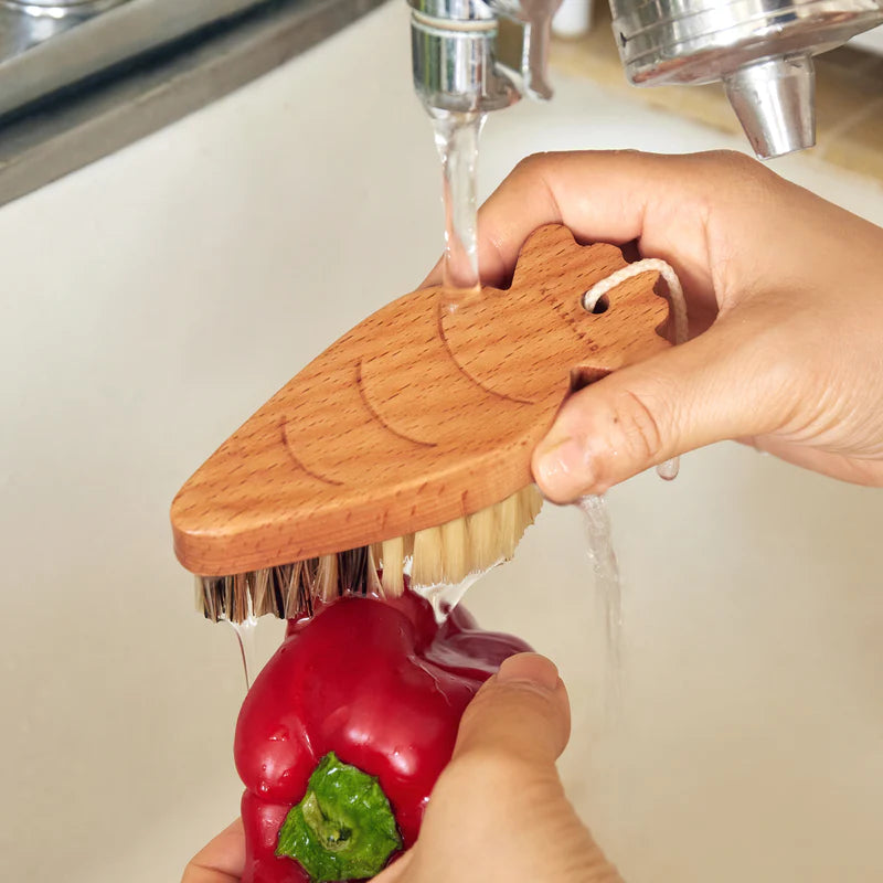 Wooden Vegetable Scrubber