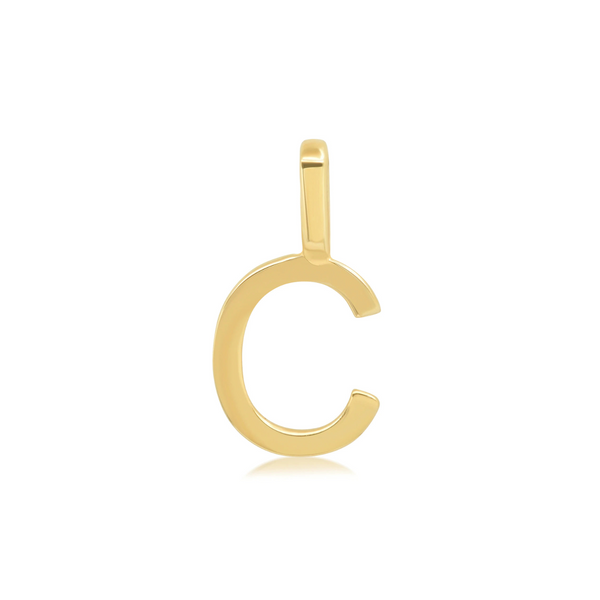 Initial Charm 14k Gold - C