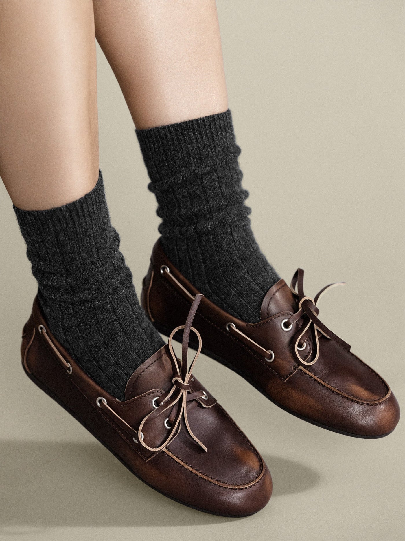 Italia Cashmere Cozy Rib Crew Socks