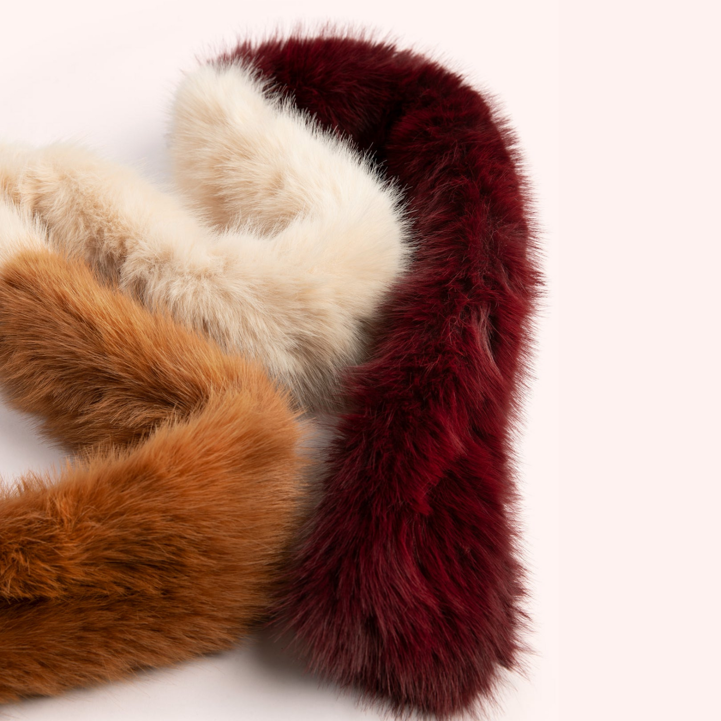 Elsa 3-tone Scarf -Damson/Mocca/Cream