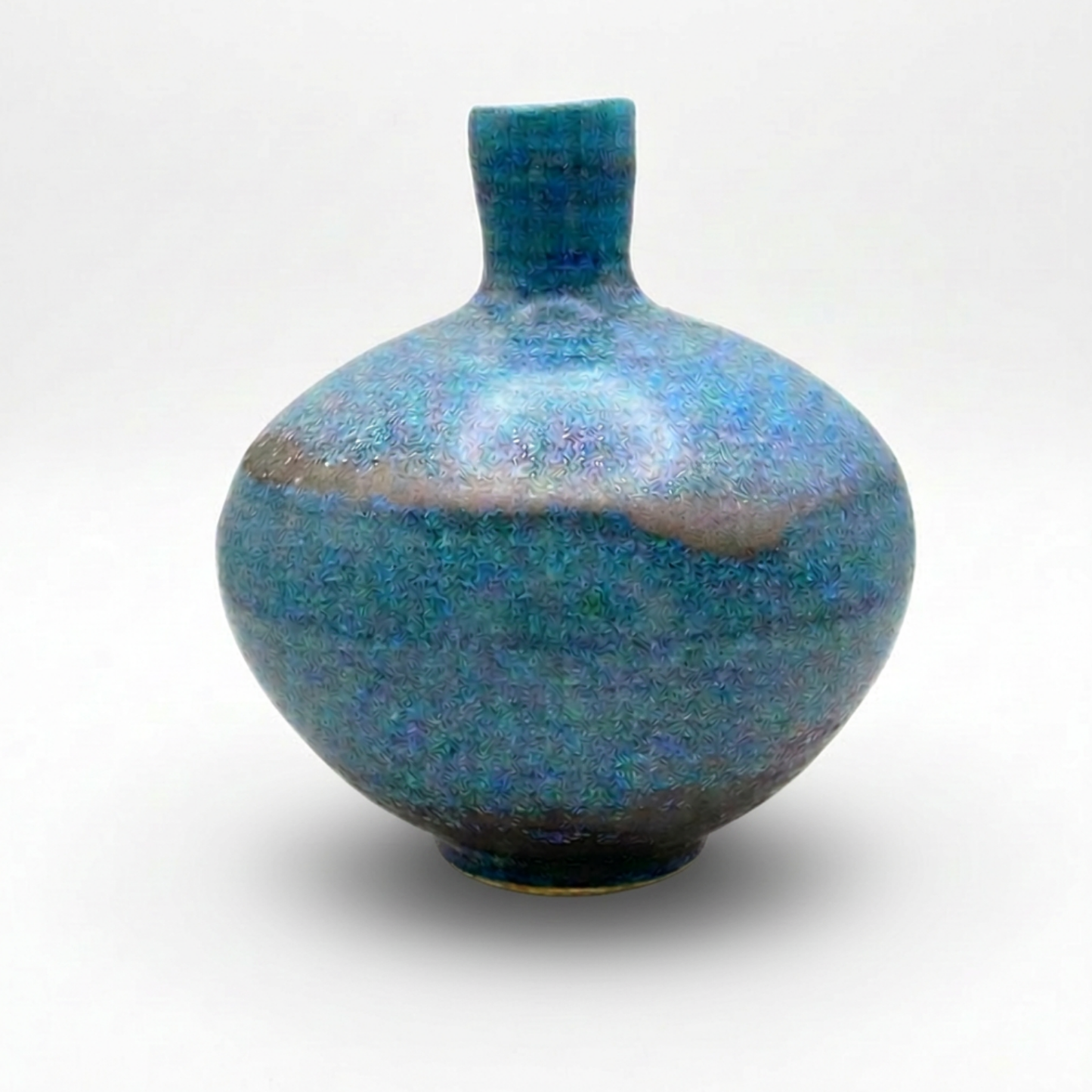 Weed Pot- Turquoise/Brown Ring
