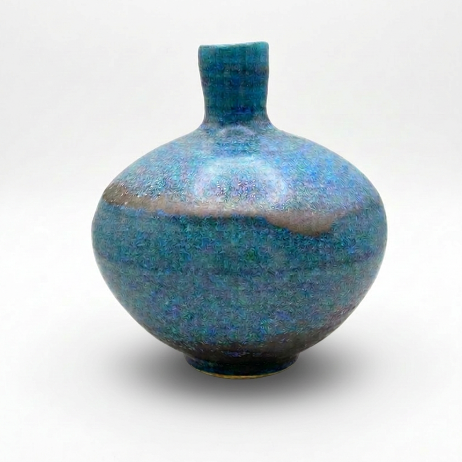 Weed Pot- Turquoise/Brown Ring