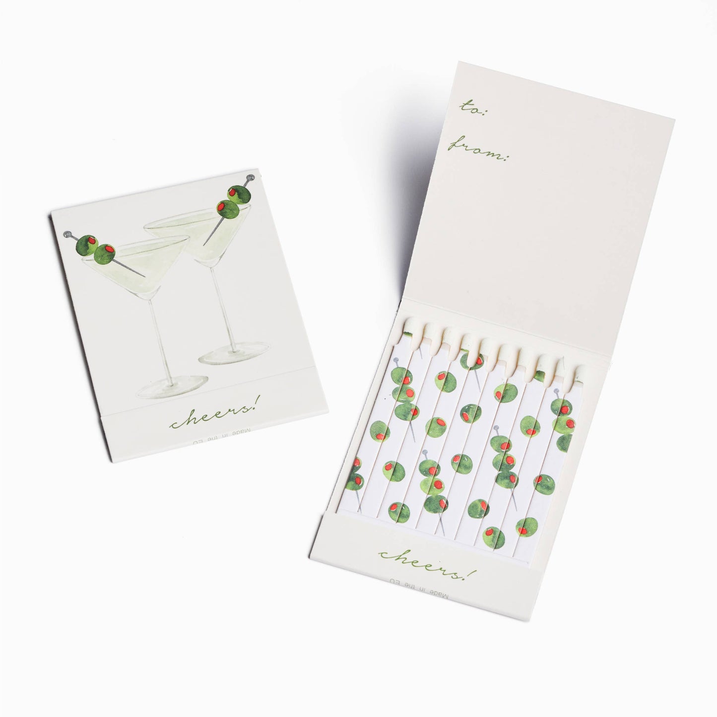 Cheers Martini Match Card