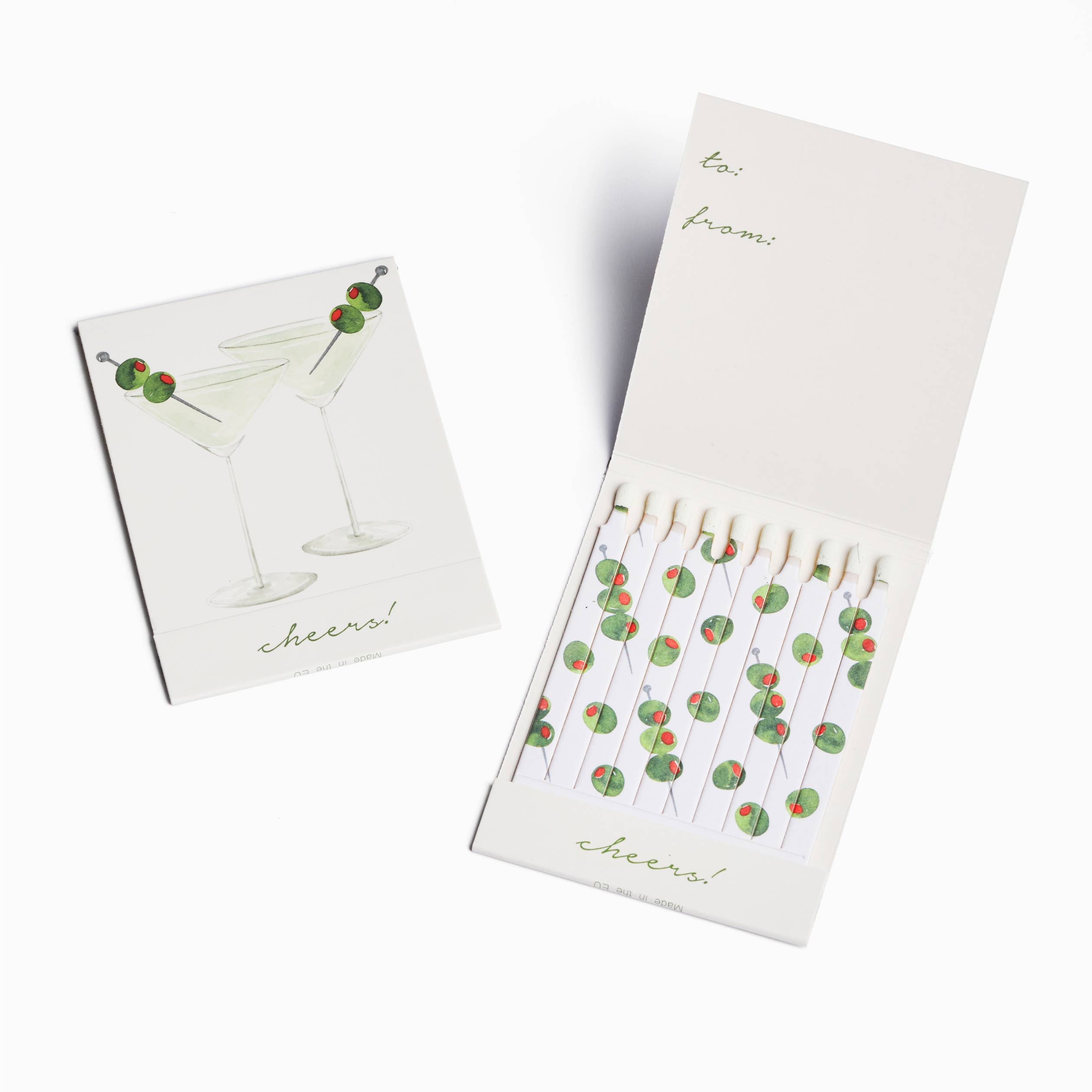 Cheers Martini Match Card