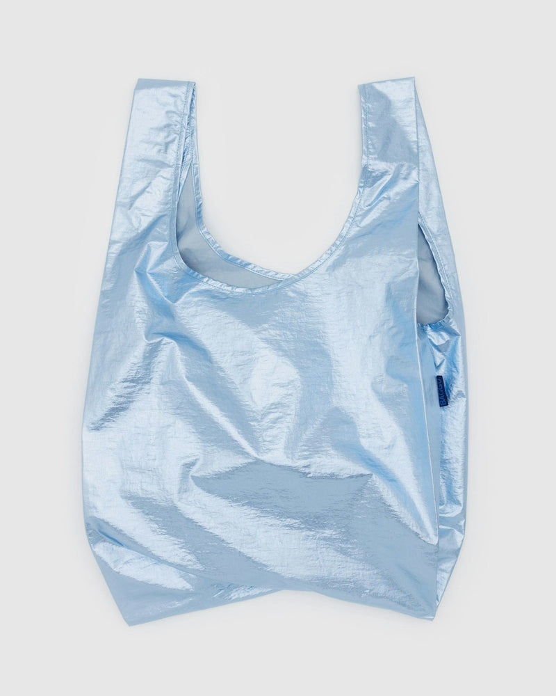 Standard Baggu Reusable Tote - Metallic Light Blue