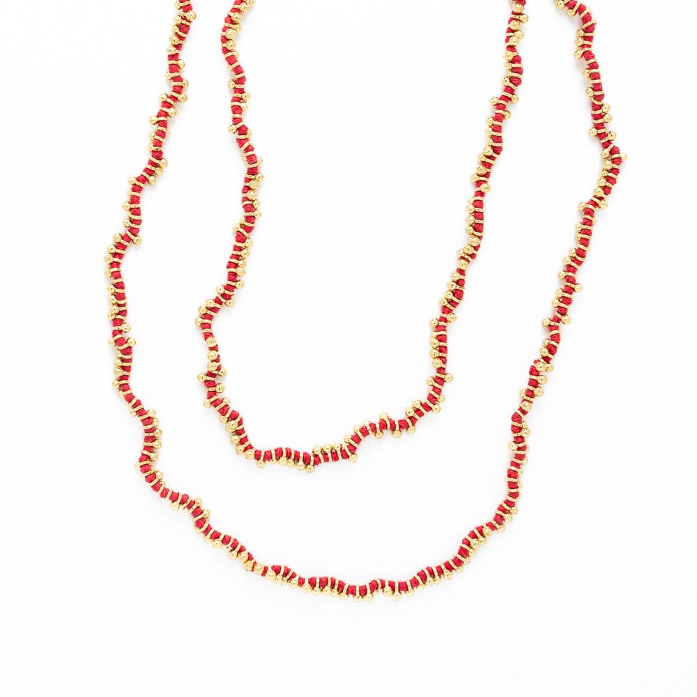 Rosemary Thread With Brass Extra Long Necklace Ink + Alloy