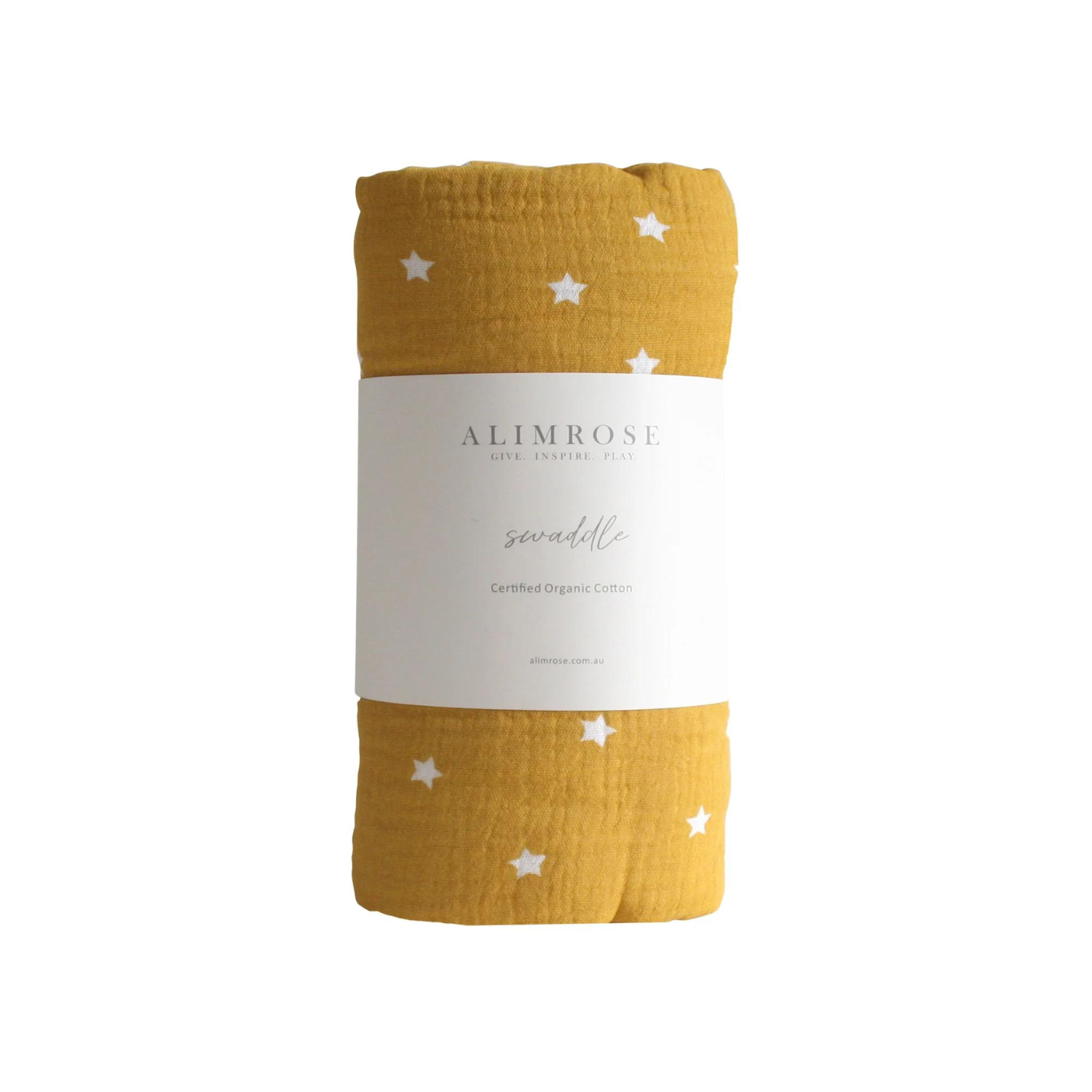 Muslin Cotton Swaddle - Starry Night Butterscotch