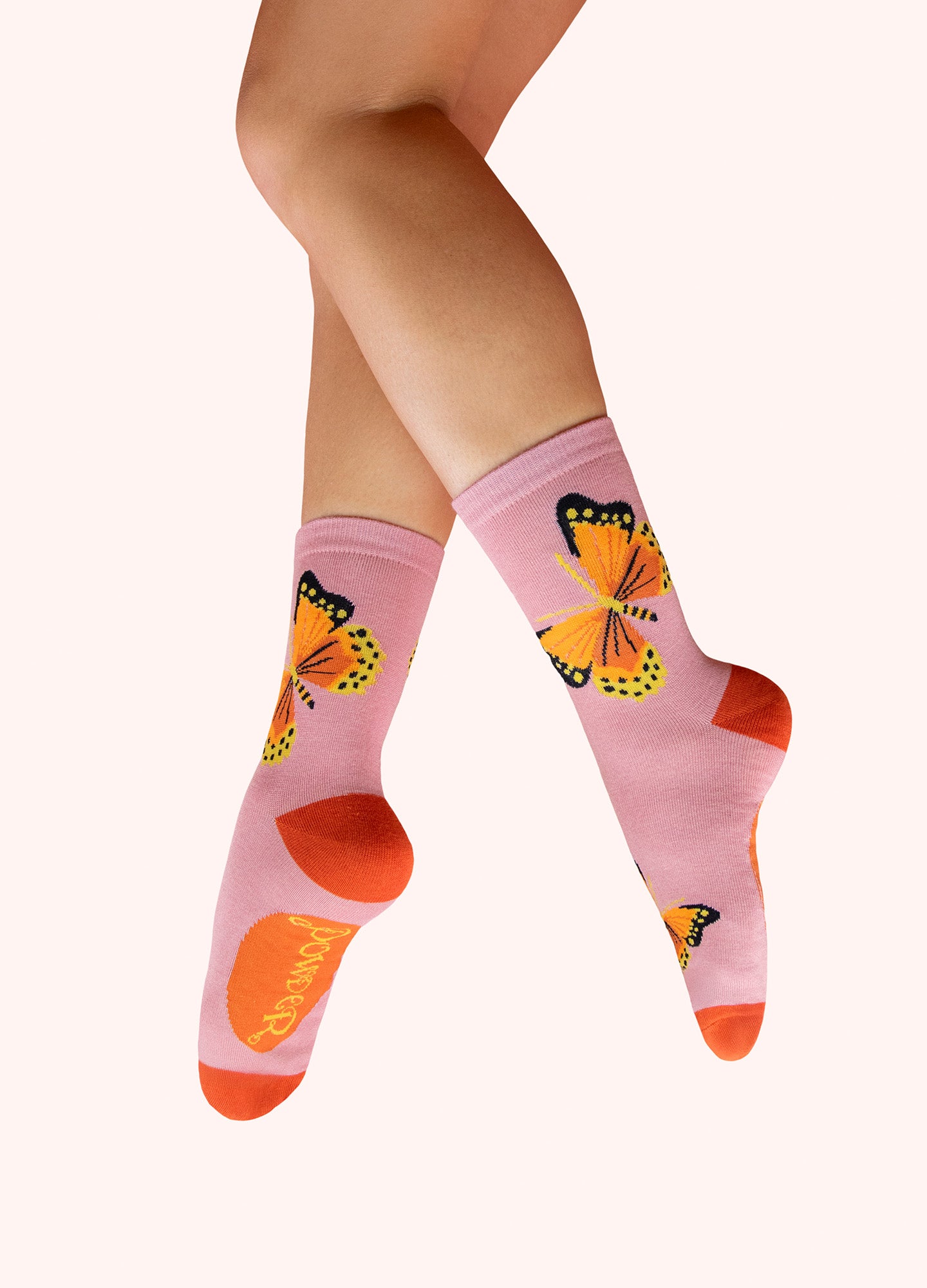 Ankle Socks - Beautiful Butterflies Powder
