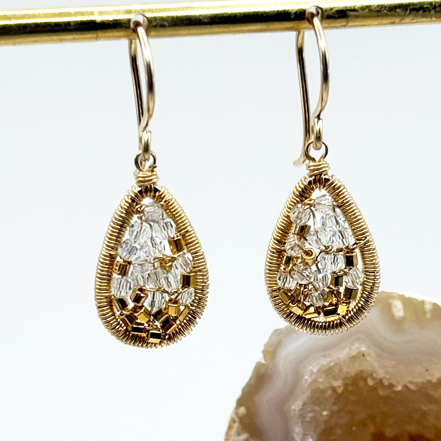Small Mosaic Pear Drop Earring